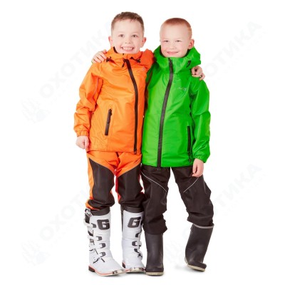 Детский комплект дождевой (куртка, брюки) EVO Kids GREEN (мембрана)