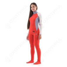 Термобелье зимнее с высоким воротом женское Orange-Grey