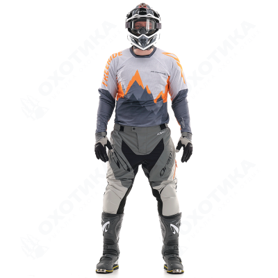 Брюки Эндуро Freeride DF Grey-Orange (Короткие)