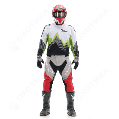 Брюки Эндуро Freeride DF Grey-Red (Короткие)