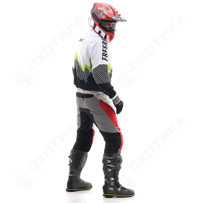 Брюки Эндуро Freeride DF Grey-Red (Короткие)