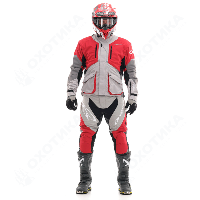 Брюки Эндуро Freeride DF Grey-Red (Короткие)