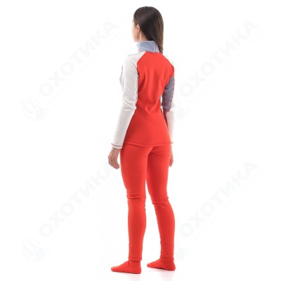Термобелье зимнее с высоким воротом женское Orange-Grey