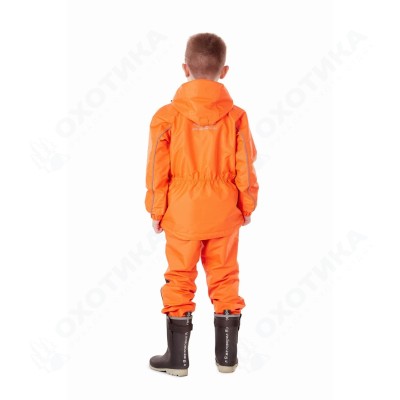Детский комплект дождевой (куртка, брюки). EVO Kids ORANGE (мембрана)