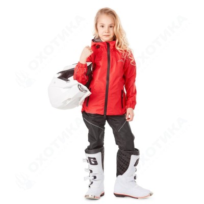 Детский комплект дождевой (куртка, брюки) EVO Kids RED (мембрана)