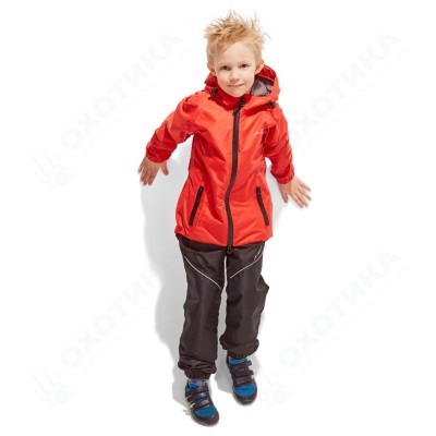 Детский комплект дождевой (куртка, брюки) EVO Kids RED (мембрана)