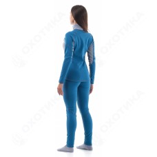 Термобелье зимнее с высоким воротом женское Blue-Grey