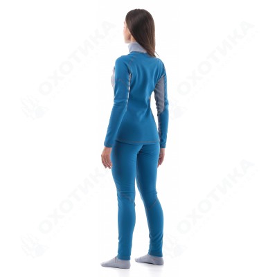 Термобелье зимнее с высоким воротом женское Blue-Grey
