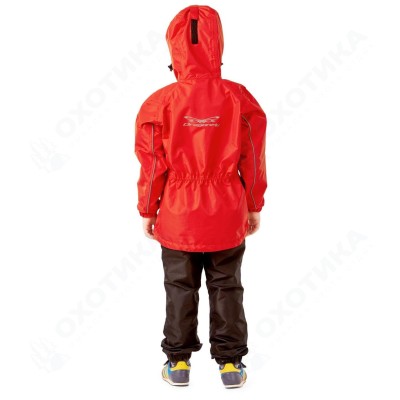 Детский комплект дождевой (куртка, брюки) EVO Kids RED (мембрана)