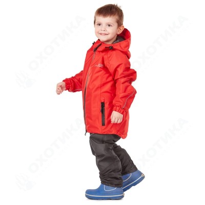 Детский комплект дождевой (куртка, брюки) EVO Kids RED (мембрана)