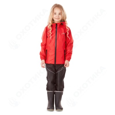 Детский комплект дождевой (куртка, брюки) EVO Kids RED (мембрана)