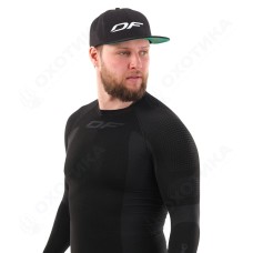 Бейсболка Modern Classic DF Black-Green-White (прямой козырёк)