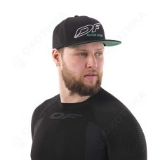 Бейсболка Modern DF Black-Green. Motor Sport (Прямой козырек)