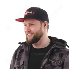 Бейсболка Modern DF Black-Red. D-fly (Прямой козырек)