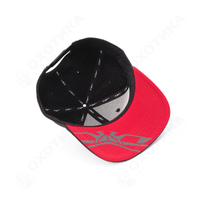 Бейсболка Modern DF Black-Red. Racing Dragon (Прямой козырек)