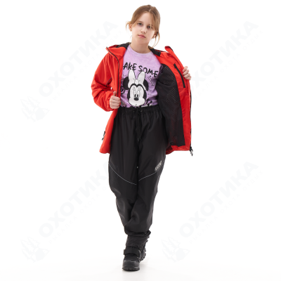 Комплект дождевой (куртка, брюки) EVO FOR TEEN RED (мембрана)