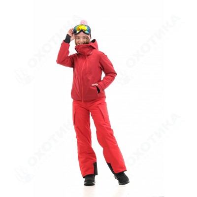 Куртка горнолыжная утепленная Gravity Premium WOMAN Maroon-Red