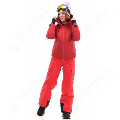 Куртка горнолыжная утепленная Gravity Premium WOMAN Maroon-Red