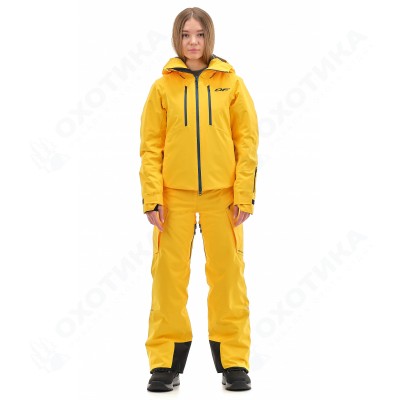 Куртка горнолыжная утепленная Gravity Premium WOMAN Yellow-Dark Ocean