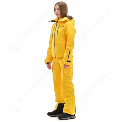 Куртка горнолыжная утепленная Gravity Premium WOMAN Yellow-Dark Ocean
