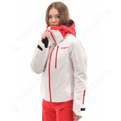 Куртка горнолыжная утепленная Gravity Premium WOMAN Gray-Red Fluo