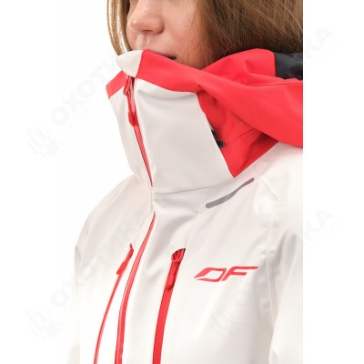 Куртка горнолыжная утепленная Gravity Premium WOMAN Gray-Red Fluo