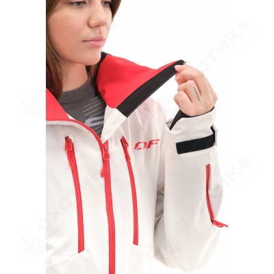 Куртка горнолыжная утепленная Gravity Premium WOMAN Gray-Red Fluo