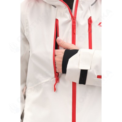 Куртка горнолыжная утепленная Gravity Premium WOMAN Gray-Red Fluo