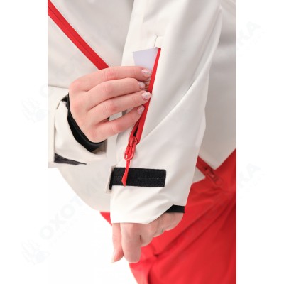Куртка горнолыжная утепленная Gravity Premium WOMAN Gray-Red Fluo
