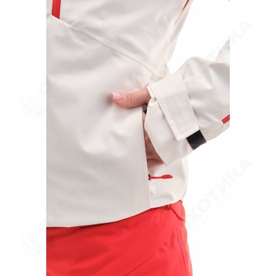 Куртка горнолыжная утепленная Gravity Premium WOMAN Gray-Red Fluo