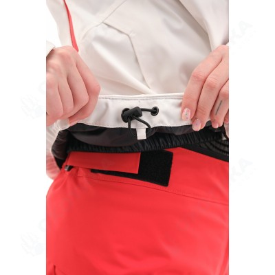 Куртка горнолыжная утепленная Gravity Premium WOMAN Gray-Red Fluo