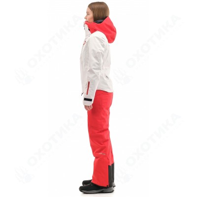 Куртка горнолыжная утепленная Gravity Premium WOMAN Gray-Red Fluo