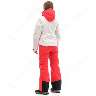 Куртка горнолыжная утепленная Gravity Premium WOMAN Gray-Red Fluo