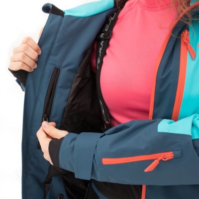 Куртка горнолыжная утепленная Gravity Premium Woman Dark Ocean-Baltic 2023