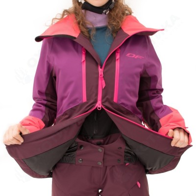 Куртка горнолыжная утепленная Gravity Premium Woman Purple-Brown 2023