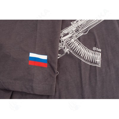 Футболка 7.62 Kalashnikov (хлопок, серый) 7TS-10GR
