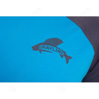 Футболка GRAYLING (хлопок, графит/голубой) GRTS-10GRBL