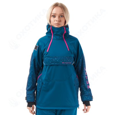 Куртка-анорак сноубордическая DF UKTUS Woman Dark Ocean - Pink