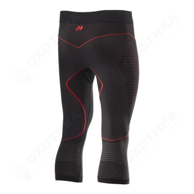 Леггинсы 3/4 SIXS PNCW CU Black/Red