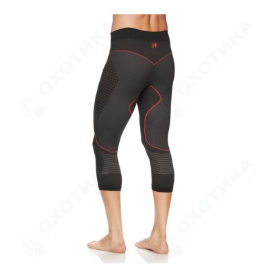 Леггинсы 3/4 SIXS PNCW CU Black/Red