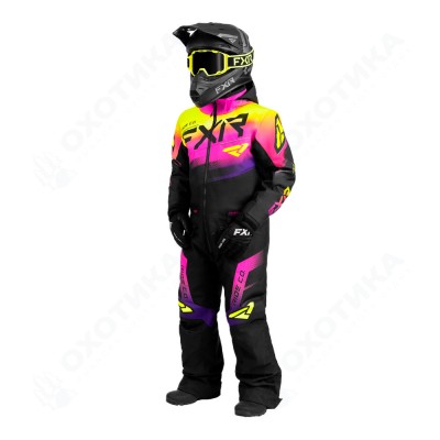 Комбинезон FXR Boost с утеплителем Black/Neon Fusion