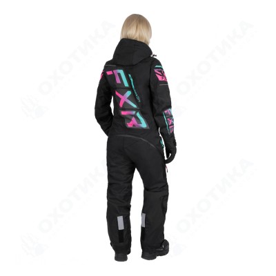 Комбинезон FXR CX F.A.S.T. с утеплителем Black/Mint-Electric Pink Fade