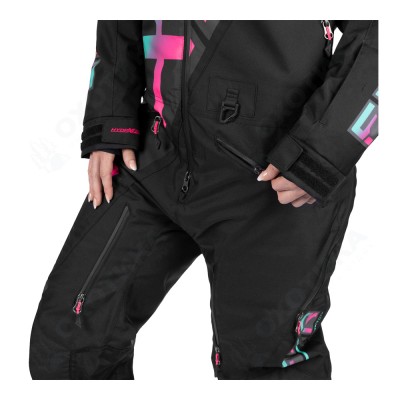 Комбинезон FXR CX F.A.S.T. с утеплителем Black/Mint-Electric Pink Fade