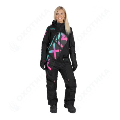 Комбинезон FXR CX F.A.S.T. с утеплителем Black/Mint-Electric Pink Fade