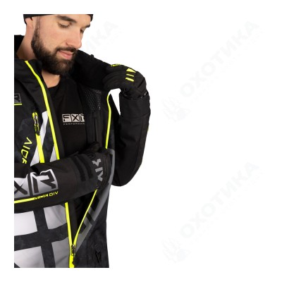 Комбинезон FXR CX F.A.S.T. с утеплителем Black/Black Camo/Hi Vis