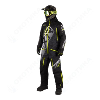 Комбинезон FXR CX F.A.S.T. с утеплителем Black/Black Camo/Hi Vis