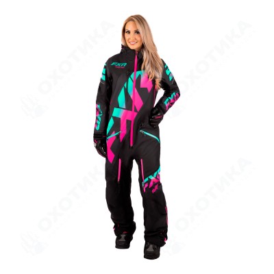 Комбинезон FXR CX без утеплителя Black/Mint-Electric Pink Fade