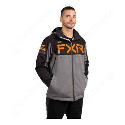 Кофта FXR Helium Ride без утеплителя Grey Heather/Orange