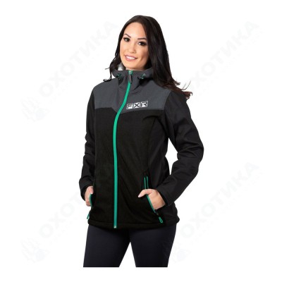 Кофта FXR Pulse без утеплителя Black/Mint