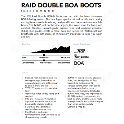 Ботинки 509 Raid Double Boa с утеплителем Black Ops